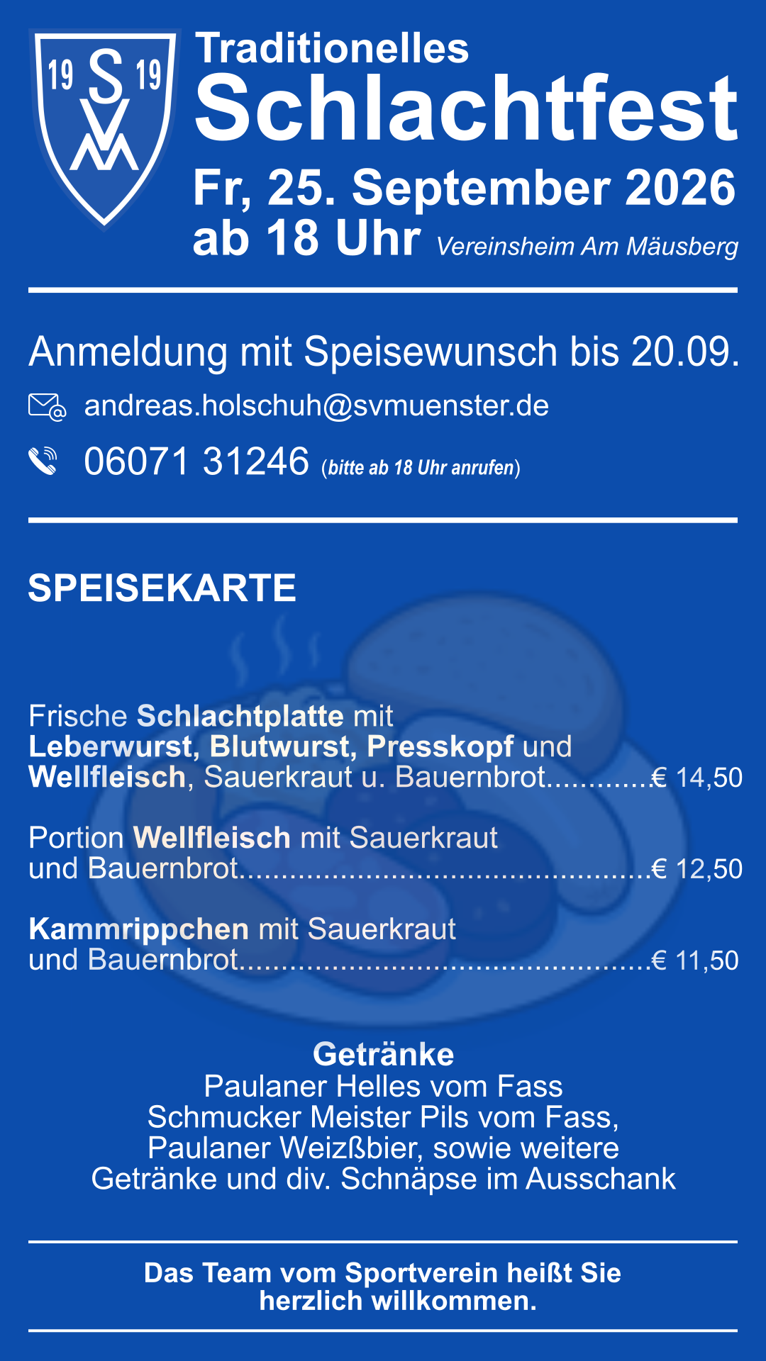 Flyer Schlachtfest Maerz 2026